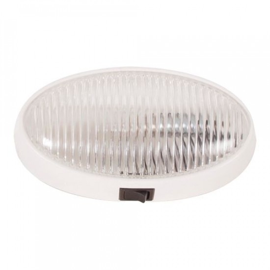 Lampe de porche blanche av/interrupteur OVALE