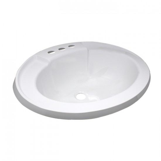 Lavabo oval blanc 20'' x 17''