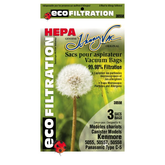 Sac Microfiltre HEPA pour aspirateur Kenmore...