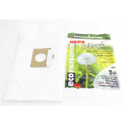 Sac Microfiltre HEPA pour aspirateur Kenmore modèles 5055, 50403, 50557, 50558 et Panasonic type C-5