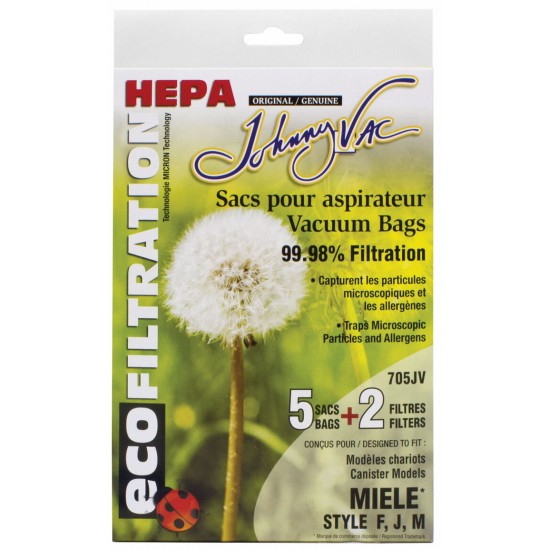 Sac microfiltre HEPA pour aspirateur Miele Type F,...