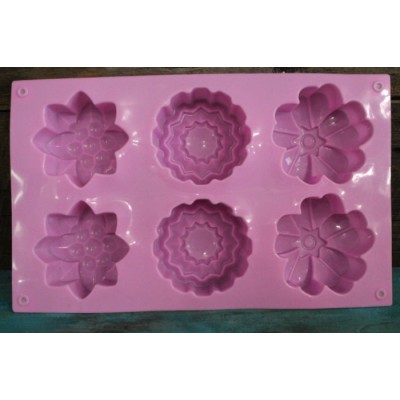 Moule de silicone Fleurs assorties