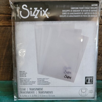 Sizzix - enveloppe de rangement transparente 6 3/4...