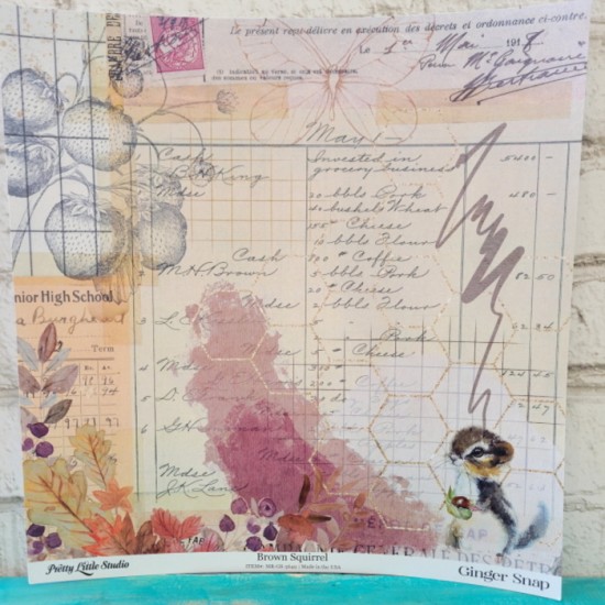 Pretty Little Studio - Papier 12'' x 12'' - Brown Squirrel