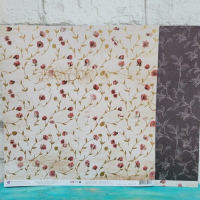 Prima - Papier 12'' x 12'' - Magnolia rouge - Tiny...