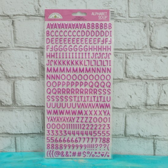 Doodlebug Alphabet Soup Puffy Autocollants 6 