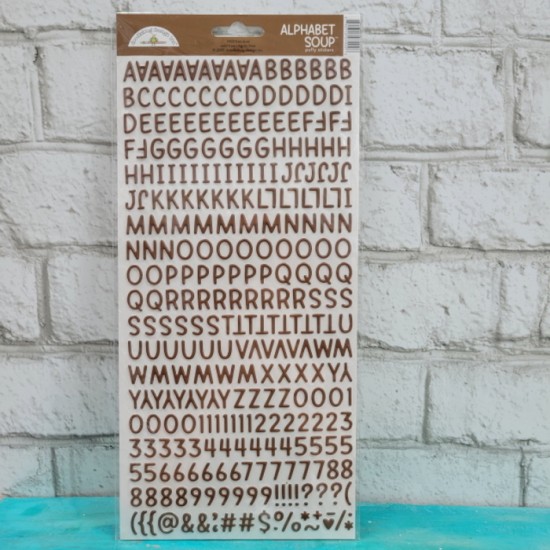 Doodlebug Alphabet Soup Puffy Autocollants 6 