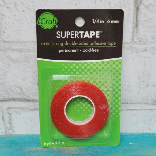 Ruban adhésif double face Super Tape 1/4''