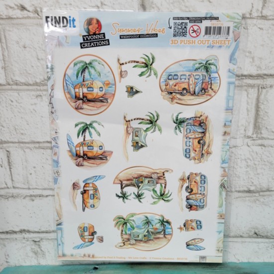 Yvonne Creations -  - 3D push out - Summer Vibes - Camping