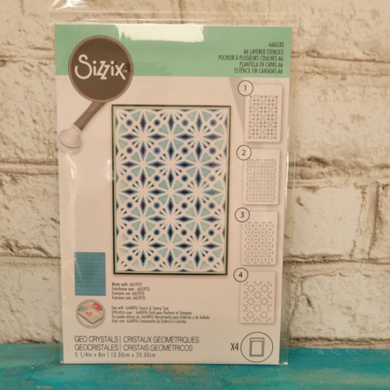 Sizzix - pochoir à plusieurs couche cristaux...