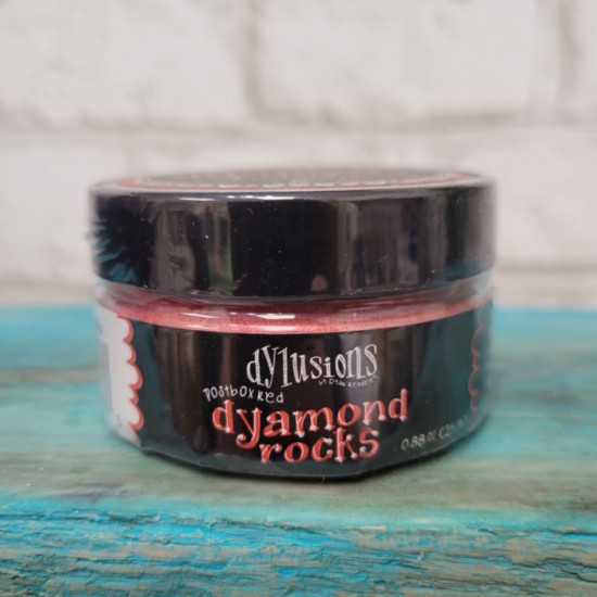 Dylusions Dyamond Rocks  Postbox red