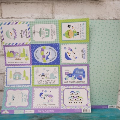 Doodlebug  Papier 12'' x 12'' Snow much fun  -...