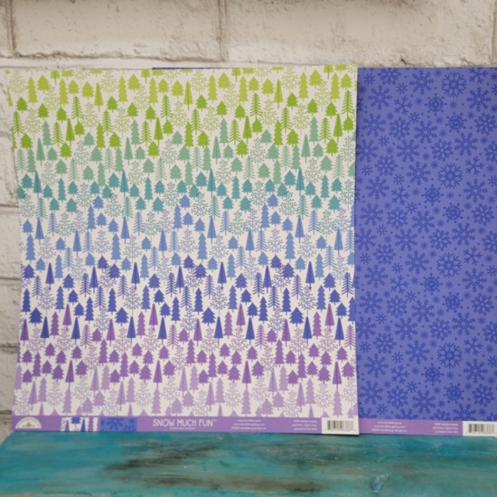 Doodlebug  Papier 12'' x 12'' Snow much fun - Winter Woods
