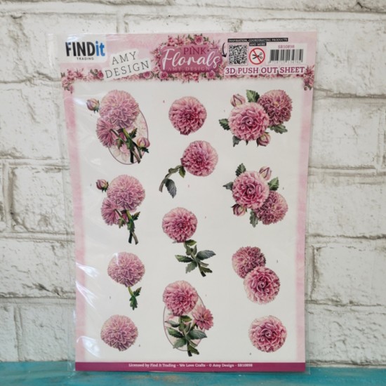 3D push out - Pink Floral