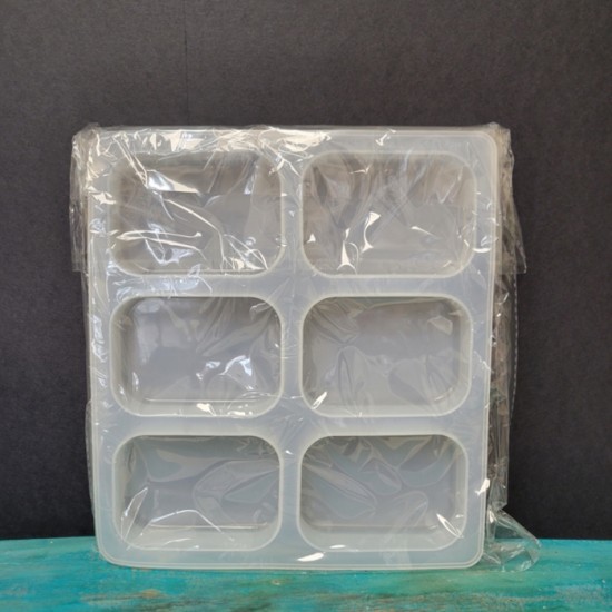 Moule de silicone - Rectangle coin arrondi 6...
