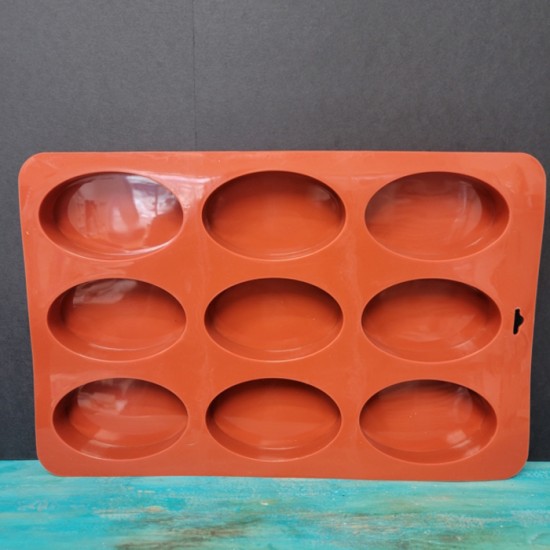 Moule de silicone - Ovale à 9 cavités
