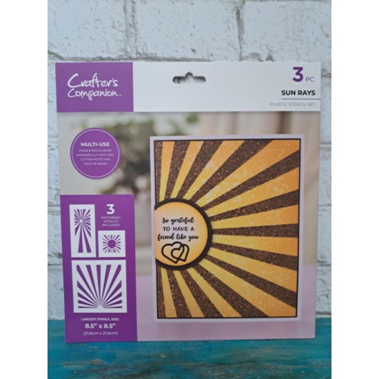 Crafter's Companion - Stencils - Sun Rays