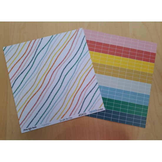 Pretty Little Studio - Papier 12 x 12 - Go with the Flow - Good Vibrations