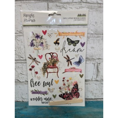 Simple Stories - Rub ons - Simple vintage meadow...