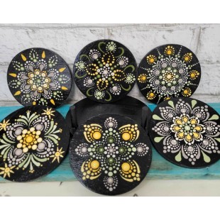 Idée cadeau - Mandala par point d'acrylique -...