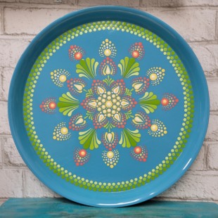 Idée cadeau - Mandala par point d'acrylique -...