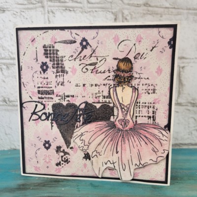 Carte d'anniversaire  - Ballerine 