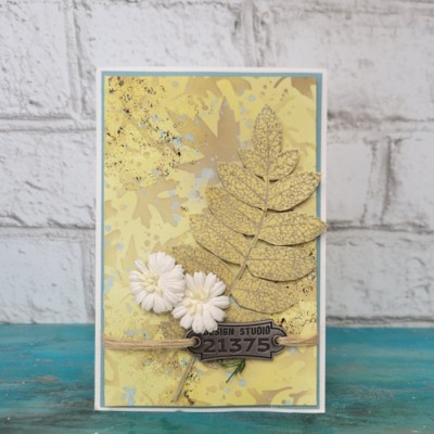 Carte de souhait fleurs d'automne