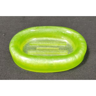 Porte savon en époxy vert