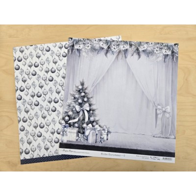 Paper Rose - Papier 12x12 - White Christmas-C