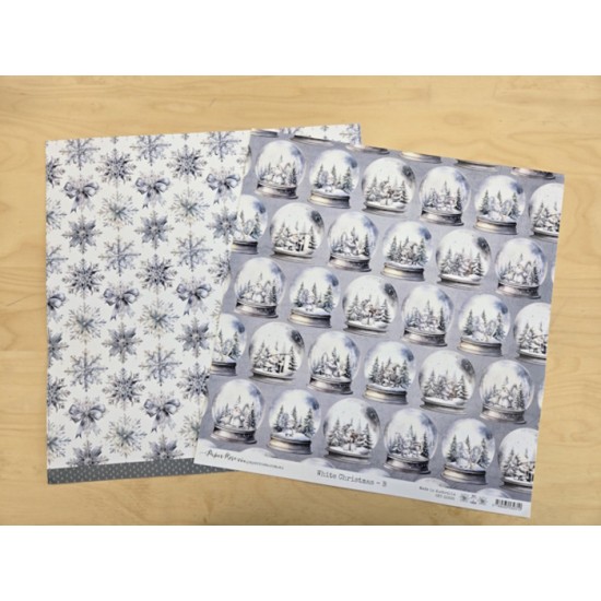 Paper Rose - Papier 12x12 - White Christmas-B