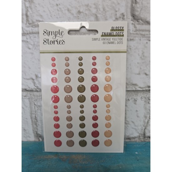 Simple Stories - Glossy Enamel dots - Simple vintage yuletide