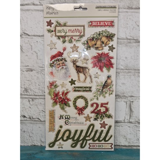 Simple Stories - Chipboard stickers - Simple vintage yuletide