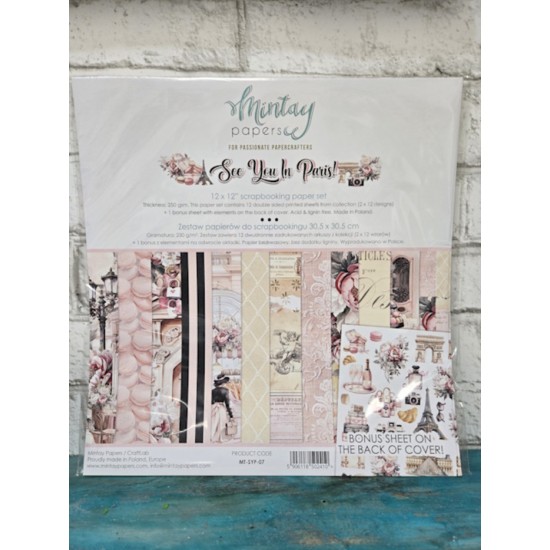 Mintay Papers - Papiers 12x12 - See you in Paris