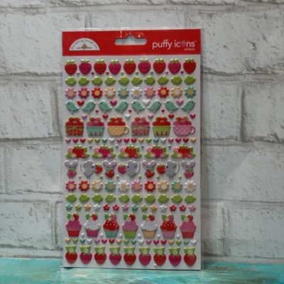 Doodlebug - Berry sweet - pufy stickers