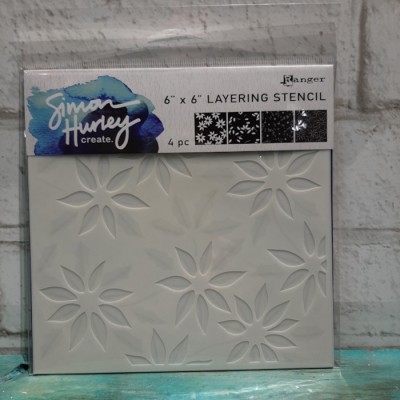 Simon Hurley - stencils - Festive poinsettias