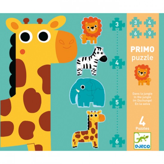 PRIMO PUZZLE/DANS LA JUNGLE 3-4-5-6