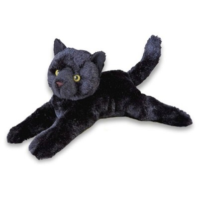 PELUCHE CHAT NOIR COUCHE