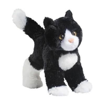 PELUCHE CHAT NOIR ET BLANC  PETIT