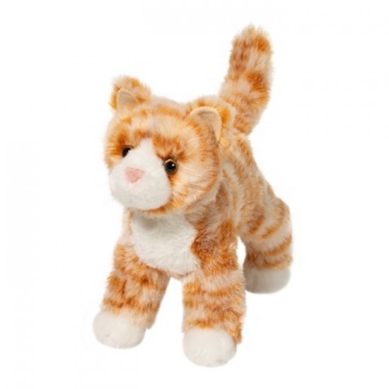 PELUCHE CHAT TIGRE JAUNE PETIT