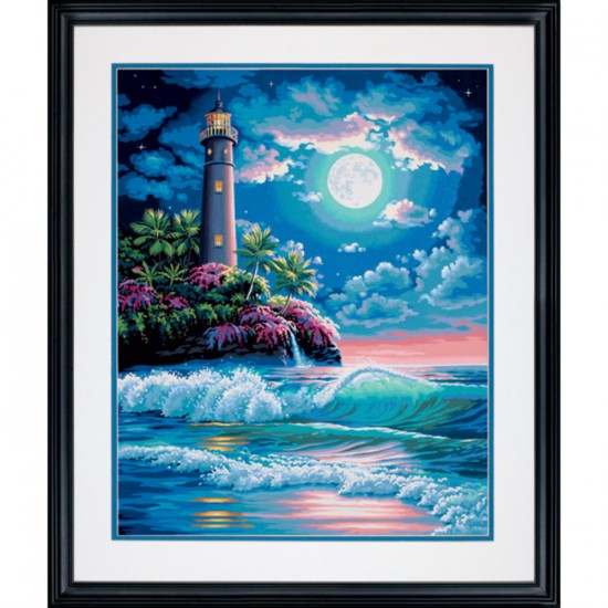 PEINTURE# / PHARE AU CLAIR DE LUNE