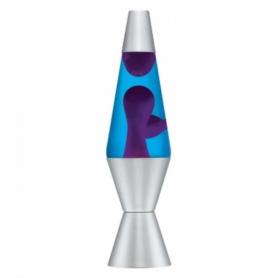 LAMPE LAVA BLEU MAUVE 14.5