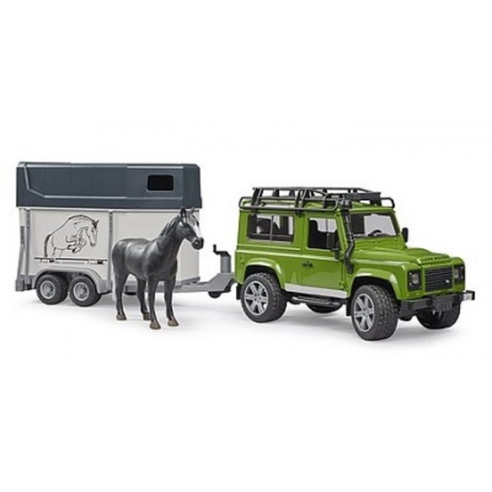 JEEP VERT AVEC TRAILER CHEVAUX