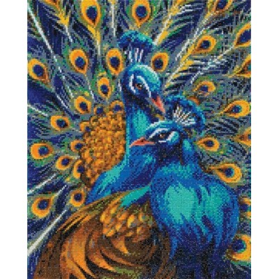 TOILE DIAMANT / PAON BLEUS