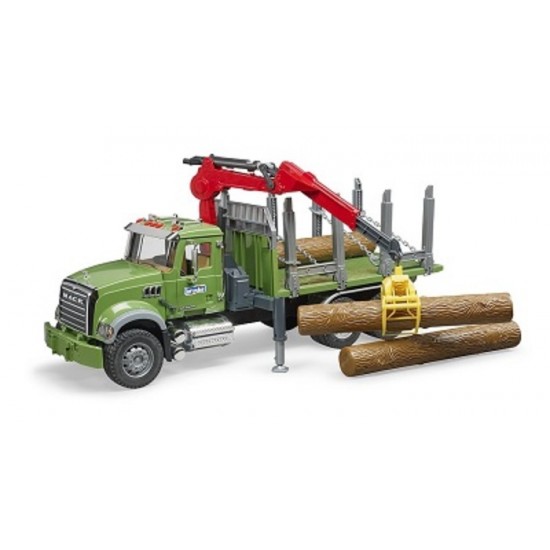 CAMION DE BOIS MACK AVEC LEVIER ET BILLOTS
