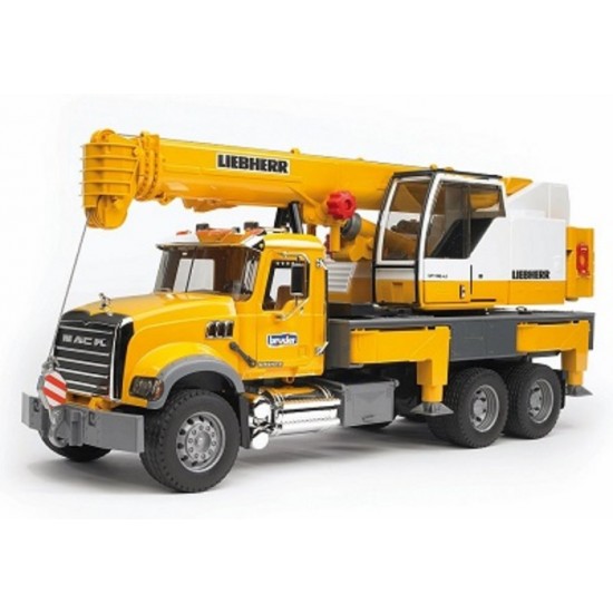 CAMION GRUE MACK JAUNE