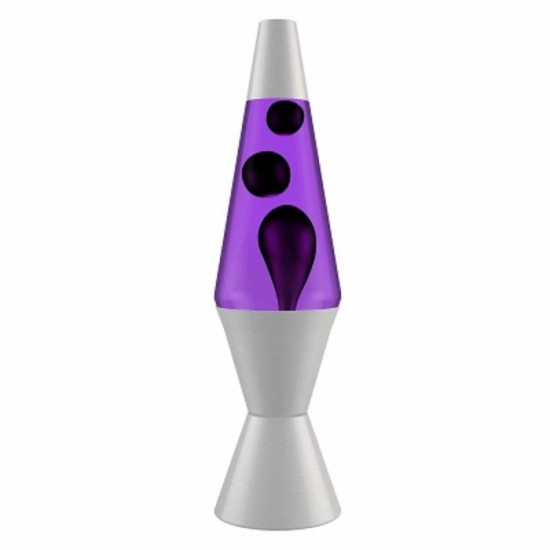 LAMPE LAVA NOIR ET POURPRE