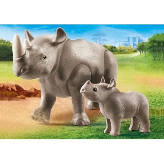 FAMILY FUN / RHINO ET SON BEBE