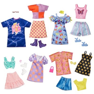 BARBIE - ENS. DOUBLE VÊTEMENTS FASHION ASSORTIS