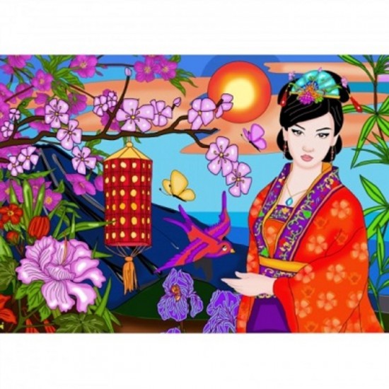 TOILE DIAMANTS CARRES / HIROKO