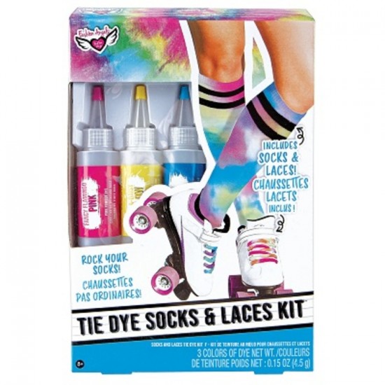 FASHION ANGELS - PAIRE DE BAS + LACETS TIE DYE